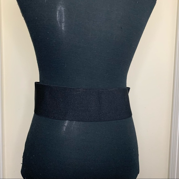 Smart Set Chic Brass Studded Detailing Elastane Waist Wide Belt - Picture 3 of 8